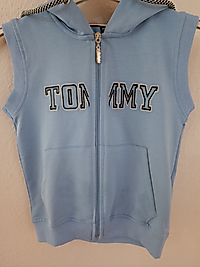 Kapüşonlu fermuarlı çocuk yelek