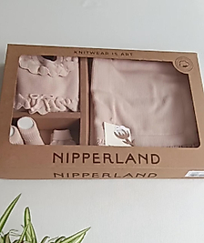 NIPPERLAND KIZ LİNKSLİ BEJ TRİKO SET
