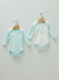 UUNİSEX YEŞİL 2'Lİ BODY