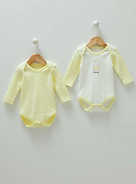 UNİSEX SARI 2'Lİ BODY