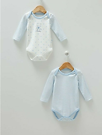 UNİSEX MAVİ 2'Lİ BODY