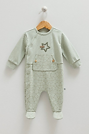 ERKEK YEŞİL YILDIZ DETAYLI TULUM