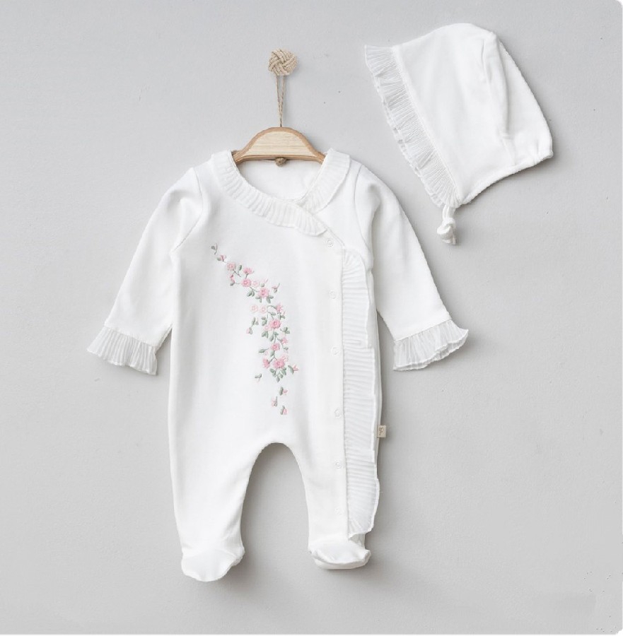 KIZ PLİSE DETAYLI TULUM EKRU