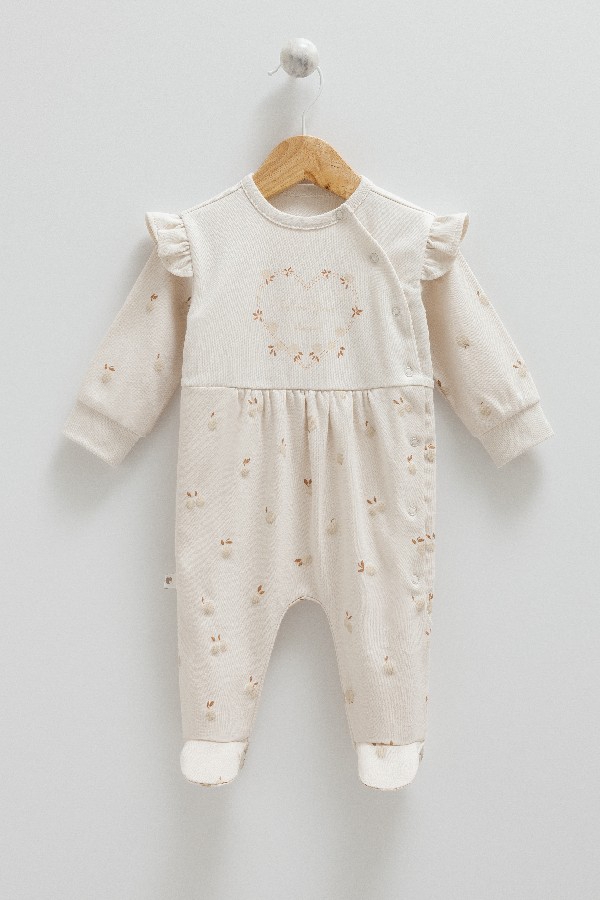 KIZ OMUZ DETAYLI TULUM BEJ