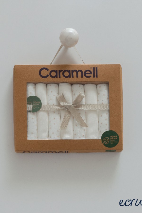 ORGANİK BEBEK AĞIZ MENDİLİ 7Lİ EKRU