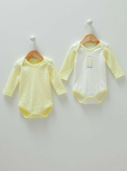 UNİSEX SARI 2'Lİ BODY