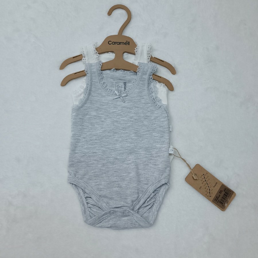 KIZ GRİ MELANJ 2'Lİ BASIC BODY