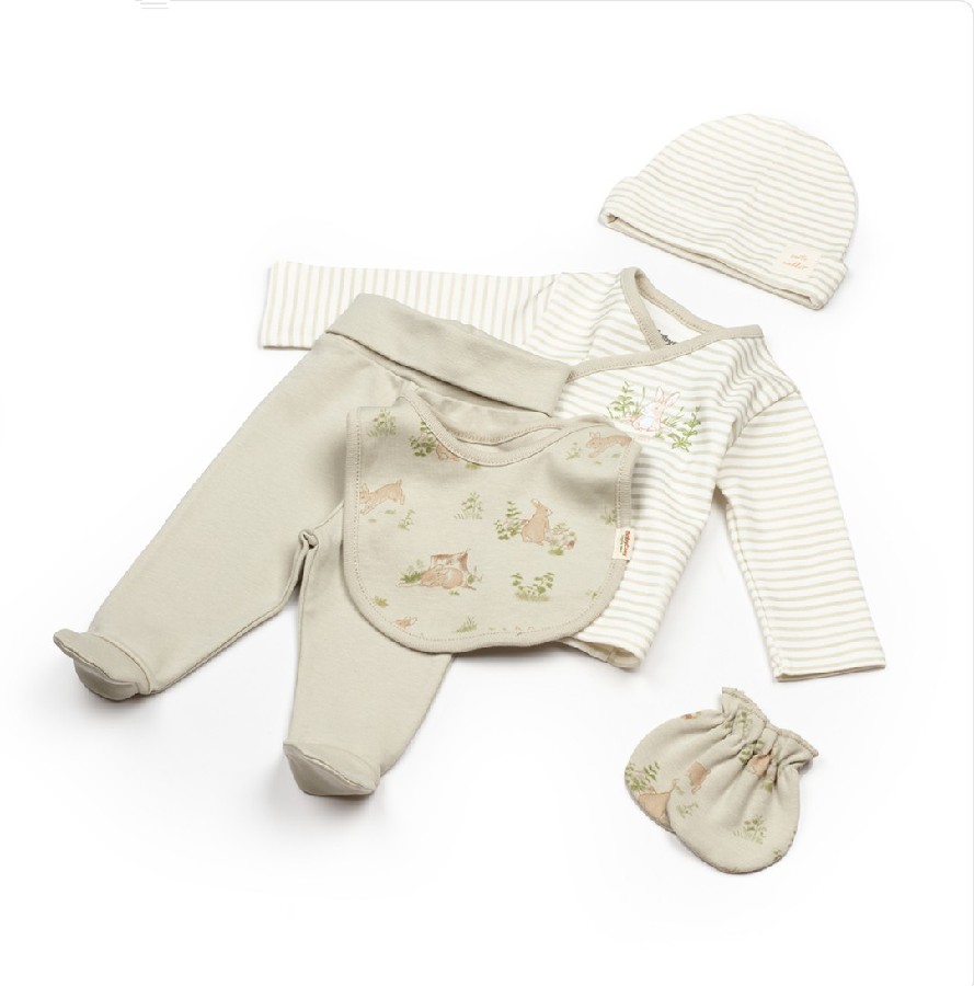 UNİSEX 5' Lİ SET EKRU-YEŞİL